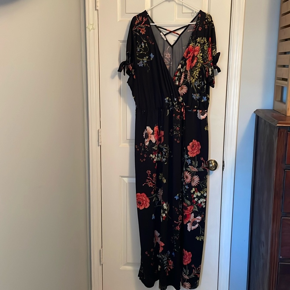 Maxi Faux Wrap Floral Dress